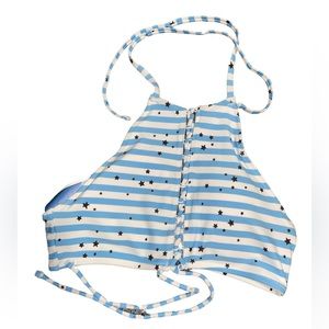 Aerie Stars Stripe Bikini Halter Top